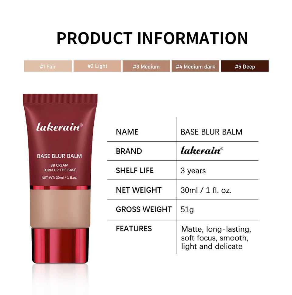 Blurring Foundation Balm with Applicator Brush for a Smooth Matte Finish - 19