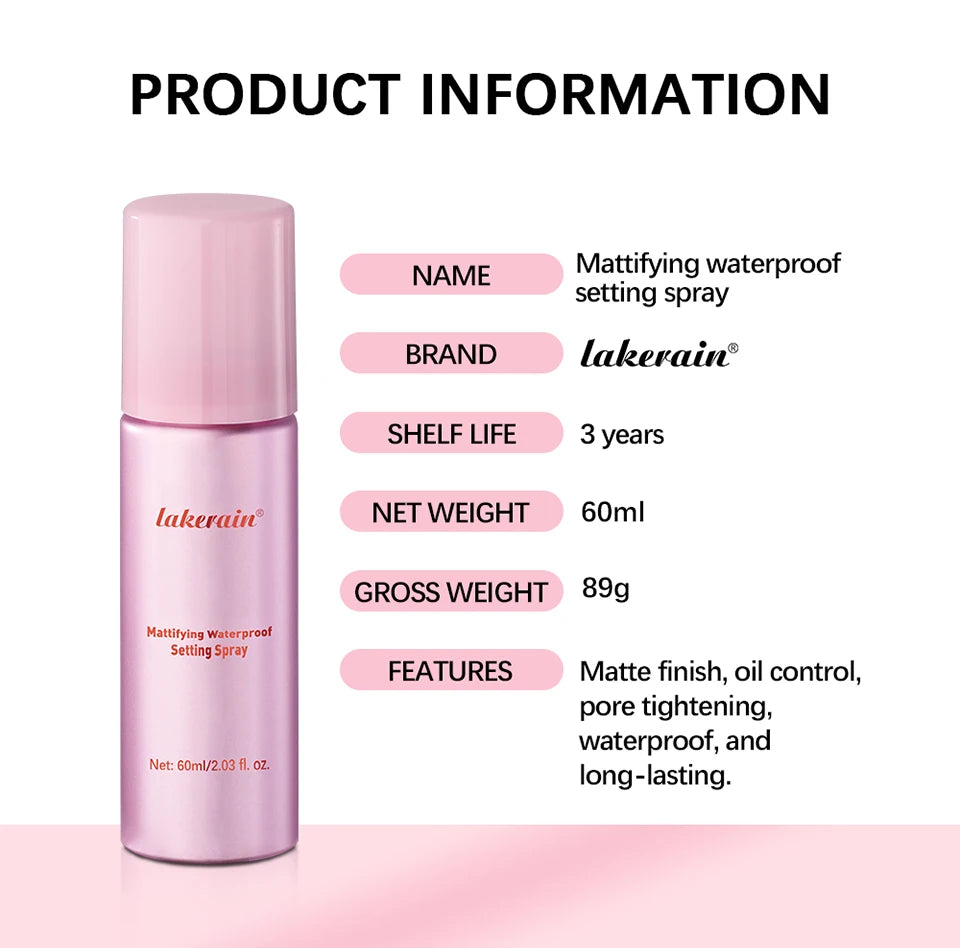 Long-Lasting Oil Control Waterproof Makeup Setting Spray for All Skin - 17