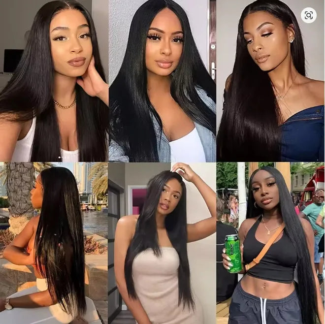 Straight Clip-In Hair Extensions for Instant Length and Volume - 10