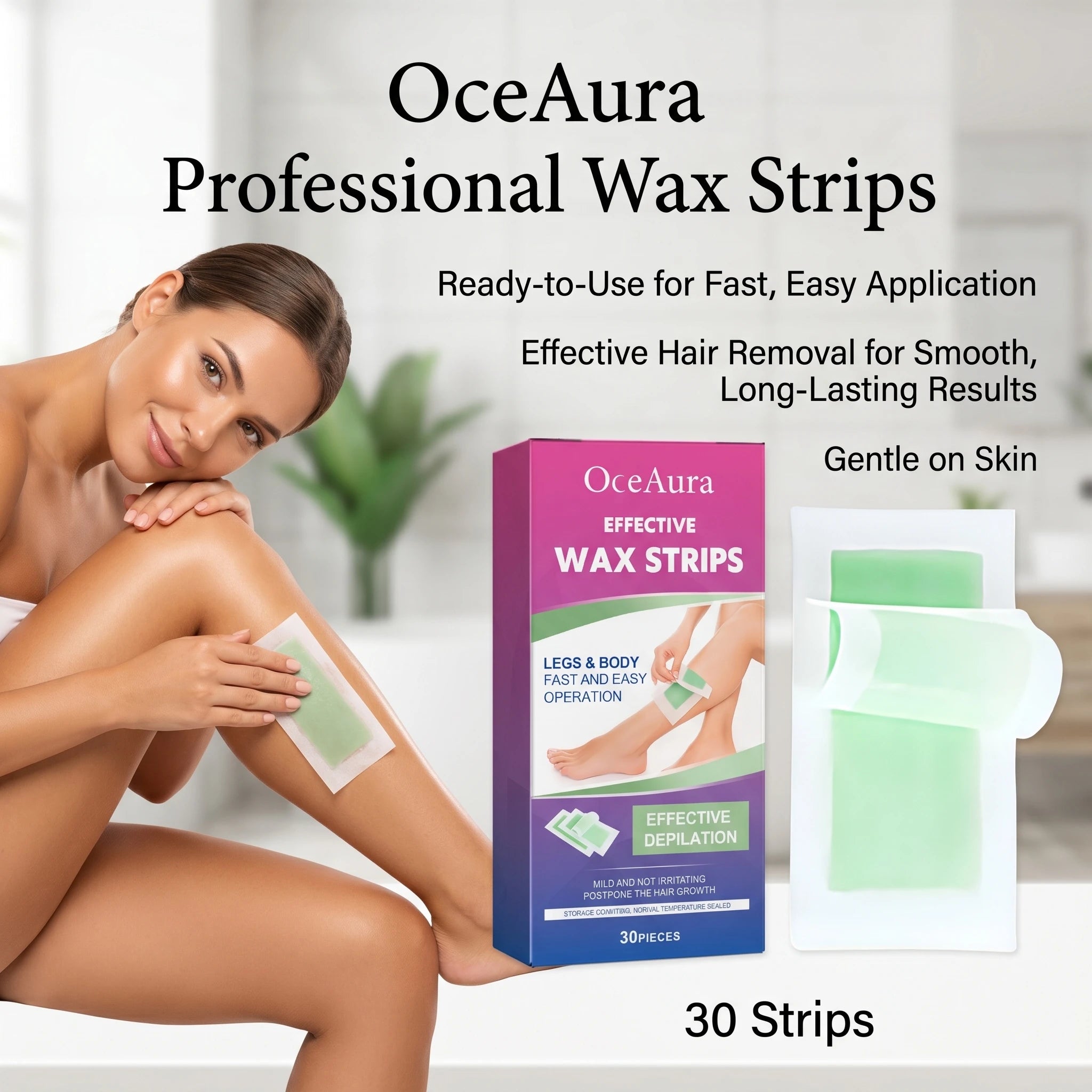 Pain-Free Full Body Hair Removal Wax Strips for Smooth Skin - 4