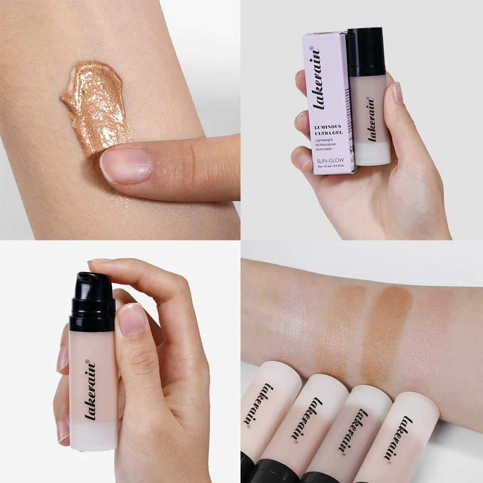 Luminous Water-Based Gel Highlighter for Radiant Dewy Skin