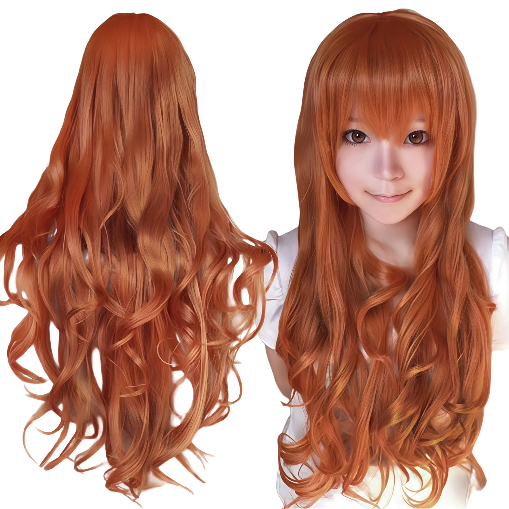 Long Curly Synthetic Anime Cosplay Wig for Halloween Costumes and Parties - 10