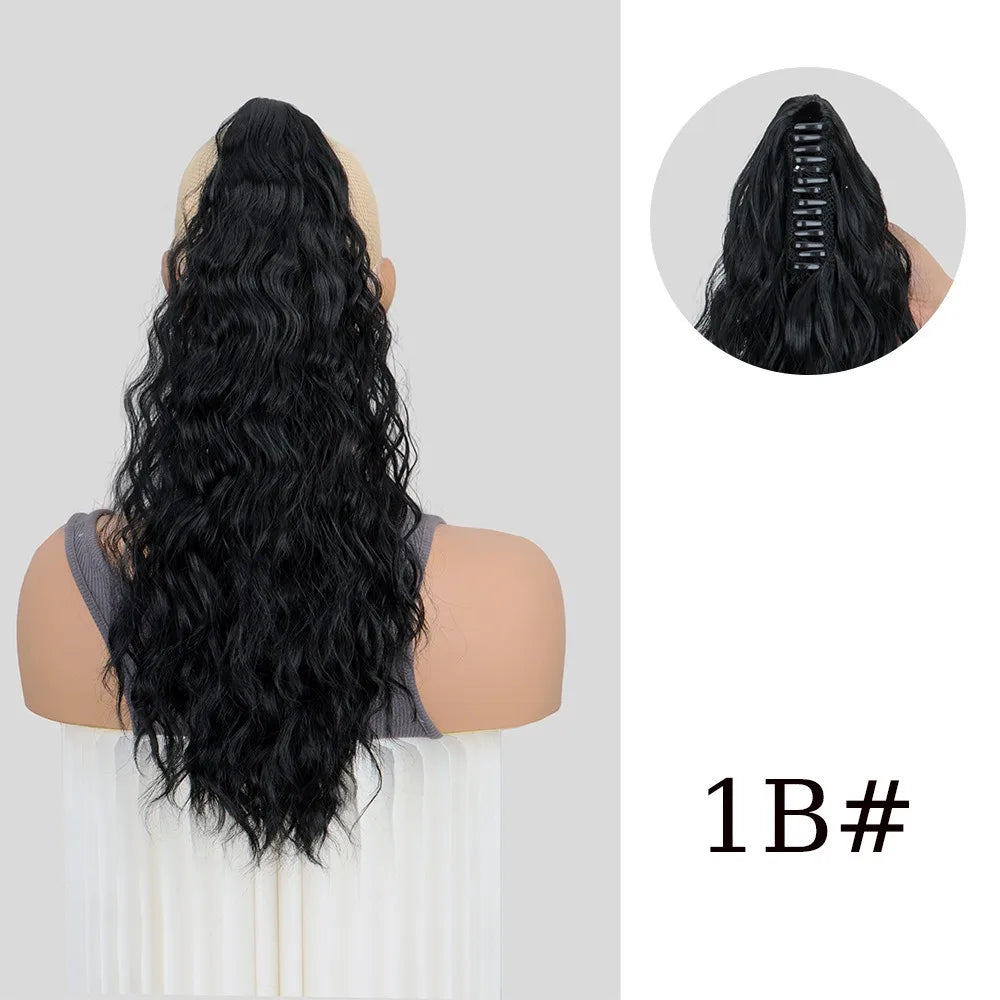 20-Inch Curly Claw Clip Ponytail Hair Extension