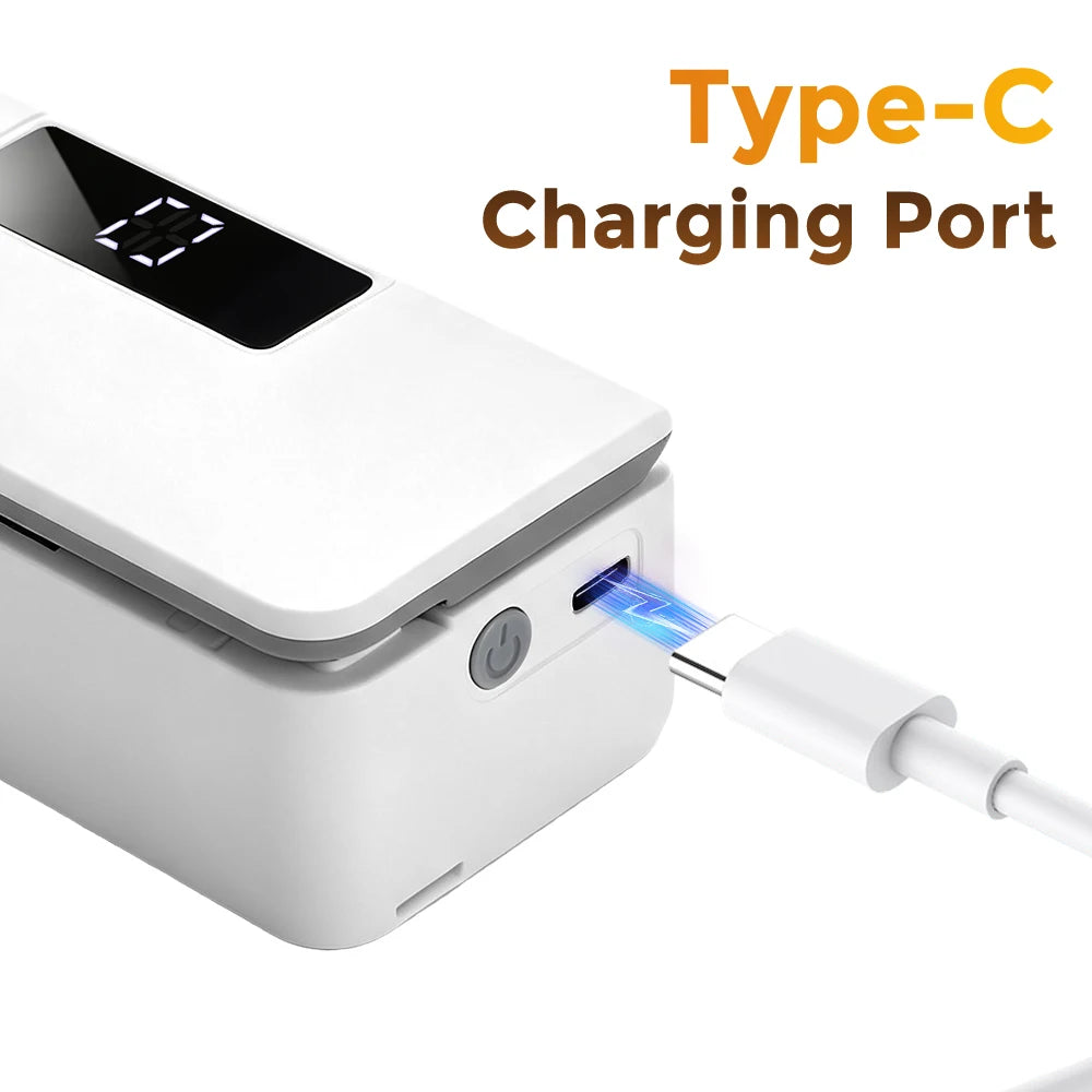 Portable Rechargeable Mini Bag Sealer with Adjustable Heat Settings - 16