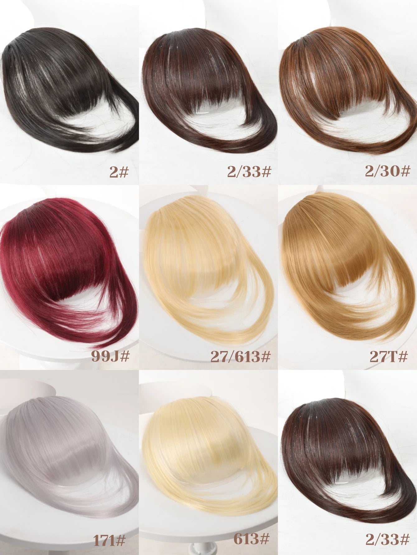 Clip-In Synthetic Hair Bangs with Temples - 10