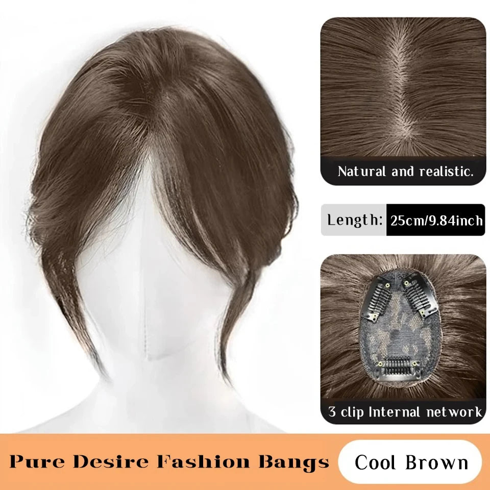 Clip-In Hair Topper Bangs Extension for Natural Volume and Style - 80