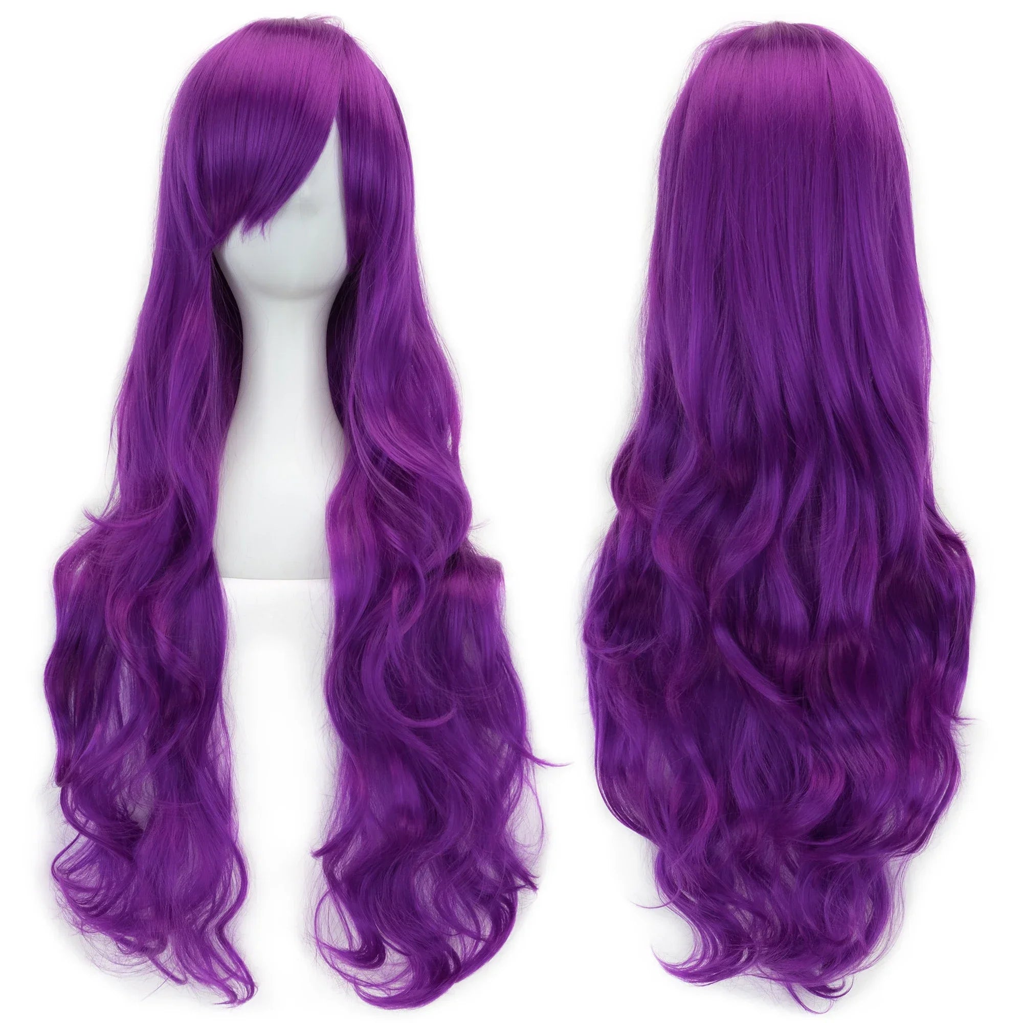 Long Curly Heat-Resistant Synthetic Cosplay Wig for Costume Parties - 22