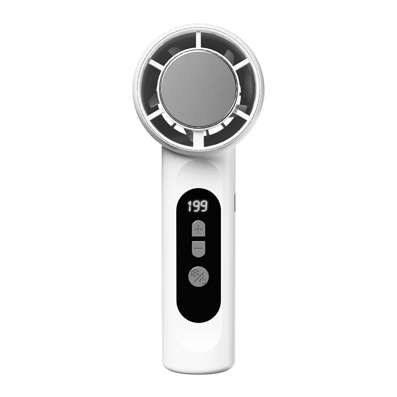 Portable Handheld Turbo Fan with Instant Ice Cooling and LED Display - 18