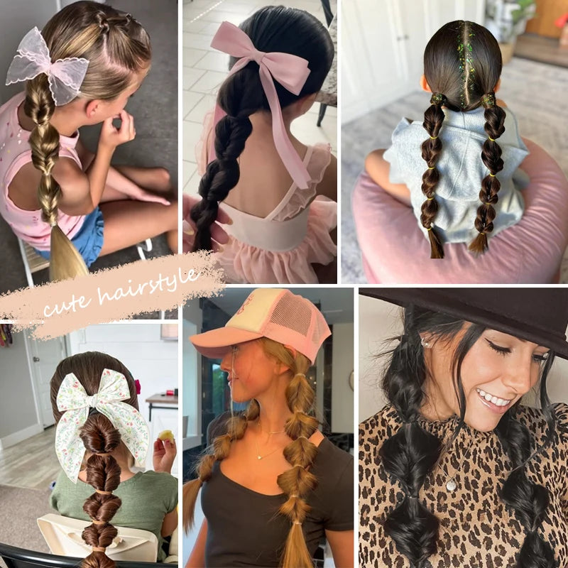 Synthetic Braided Ponytail Hair Extension for Daily Wear - 5