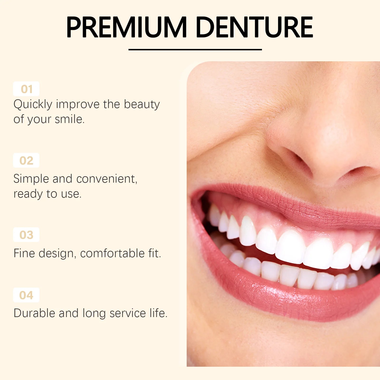Flexible Silicone Cosmetic Dentures for Missing Teeth and Smile Restoration - 11
