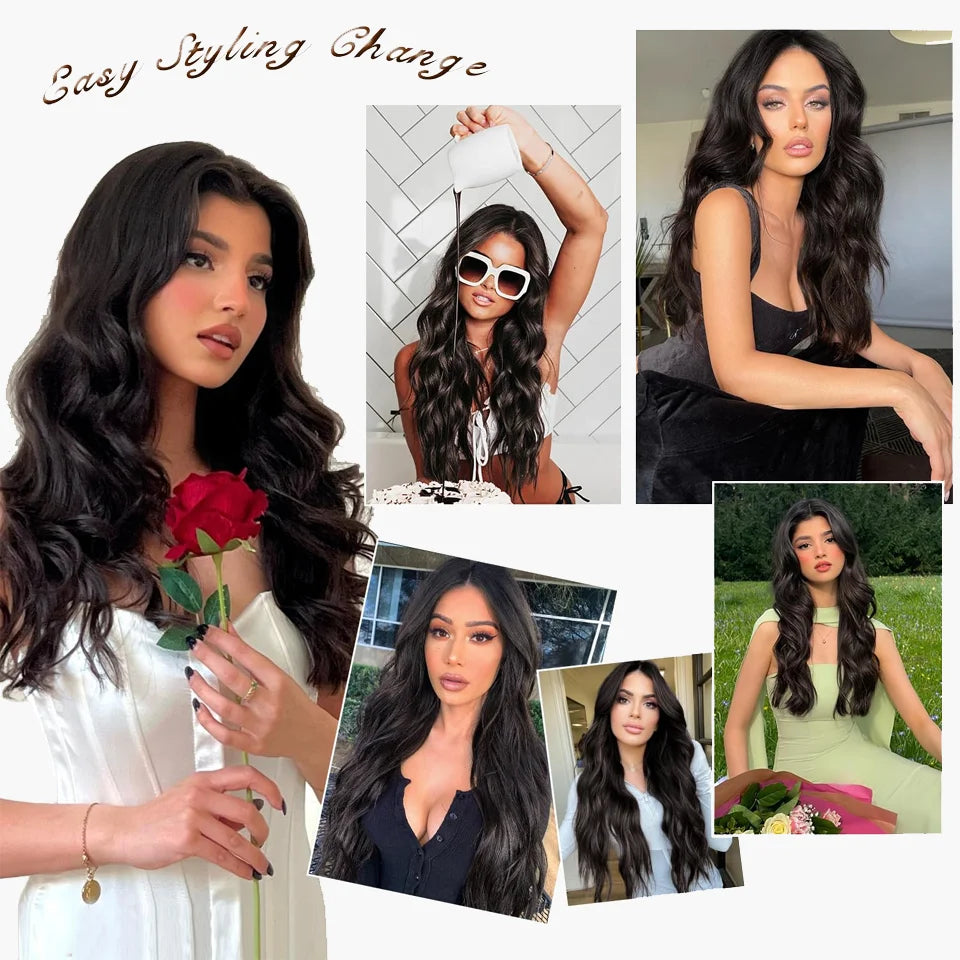 24 Inch Wavy Clip-In Hair Extensions for Instant Volume