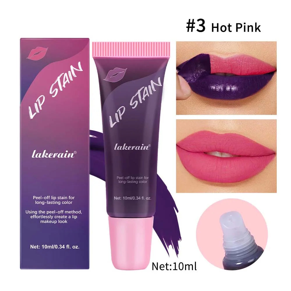 Waterproof Peel-Off Lip Stain for Long-Lasting Matte Color