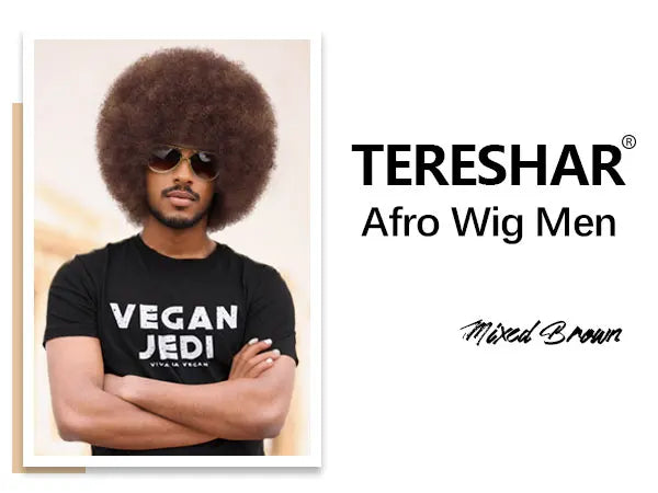 Short Curly Afro Disco Costume Wig for Men Party and Halloween Fun - 7