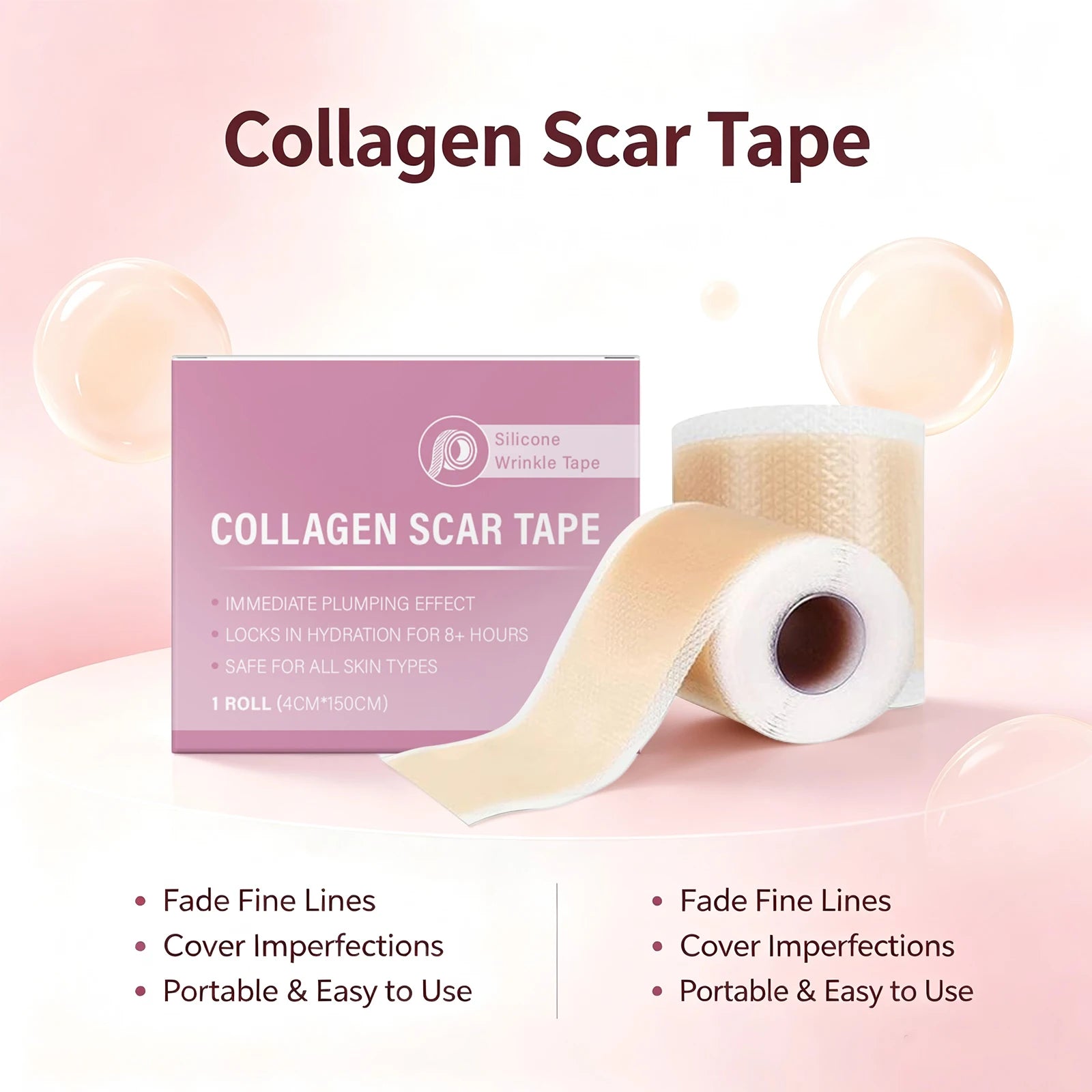Silicone Collagen Tape for Fine Lines and Scar Repair - 2