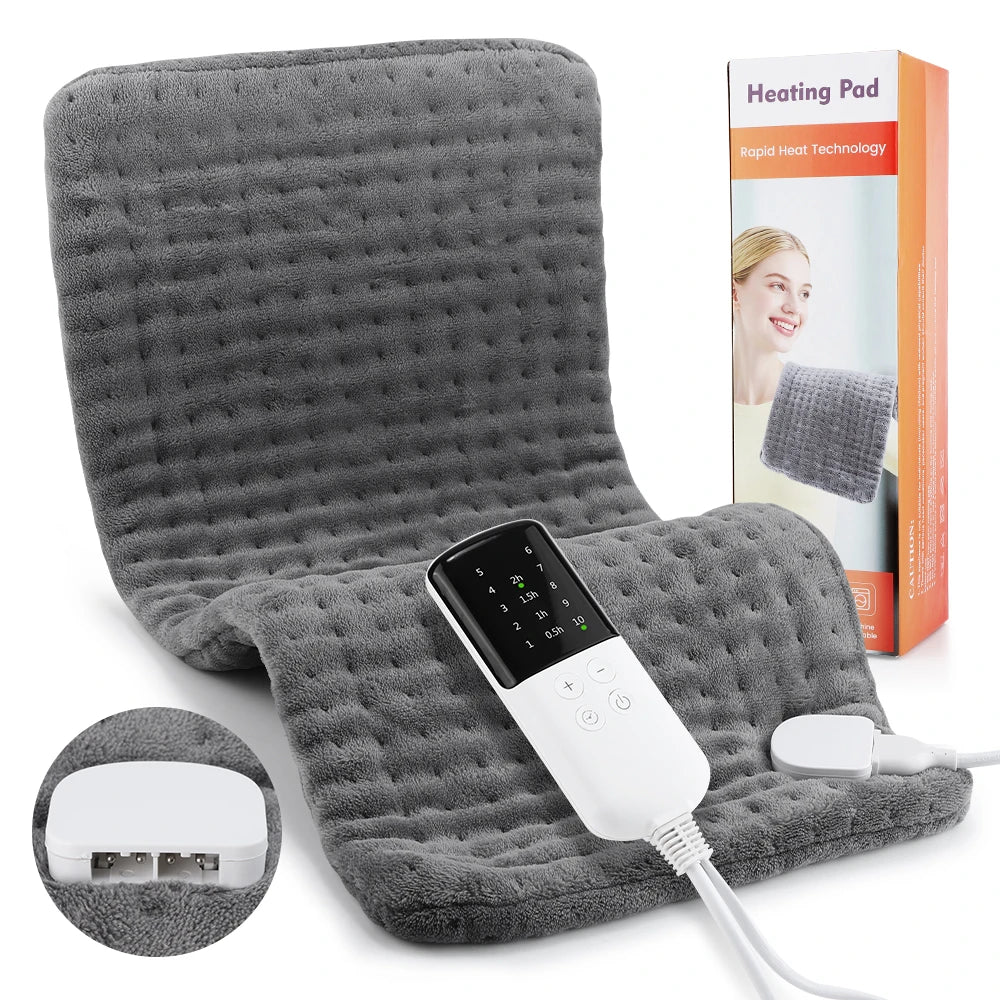 Electric Flannel Heating Pad for Back Pain and Muscle Relief