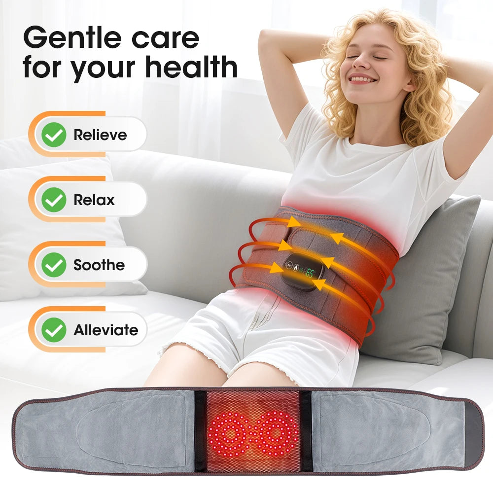 Cordless Heated Waist Massager with Infrared Heat and Vibration Therapy - 8