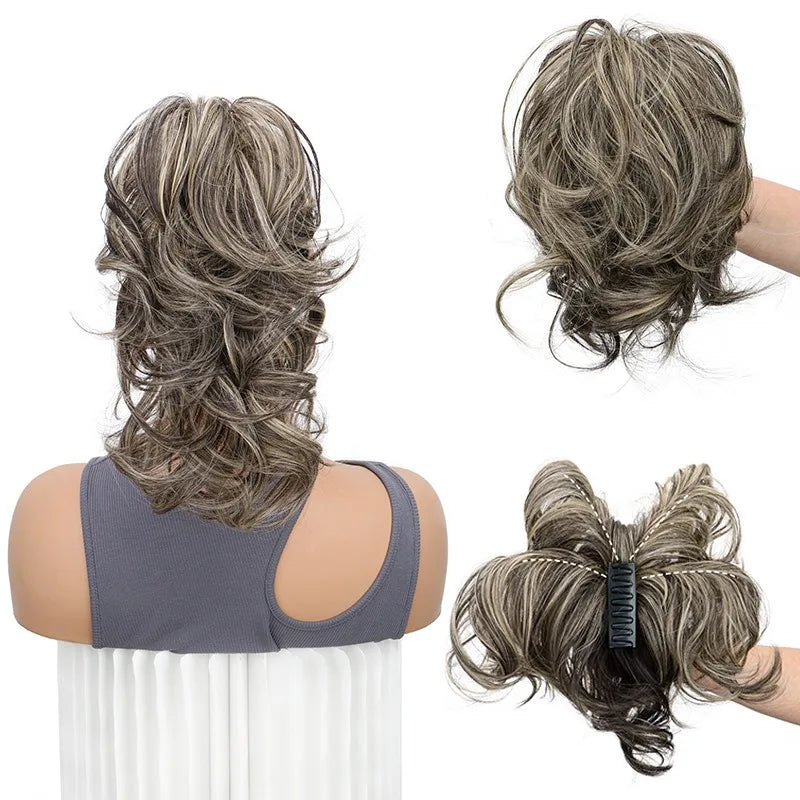 12-Inch Short Curly Claw Clip Ponytail Hair Extension