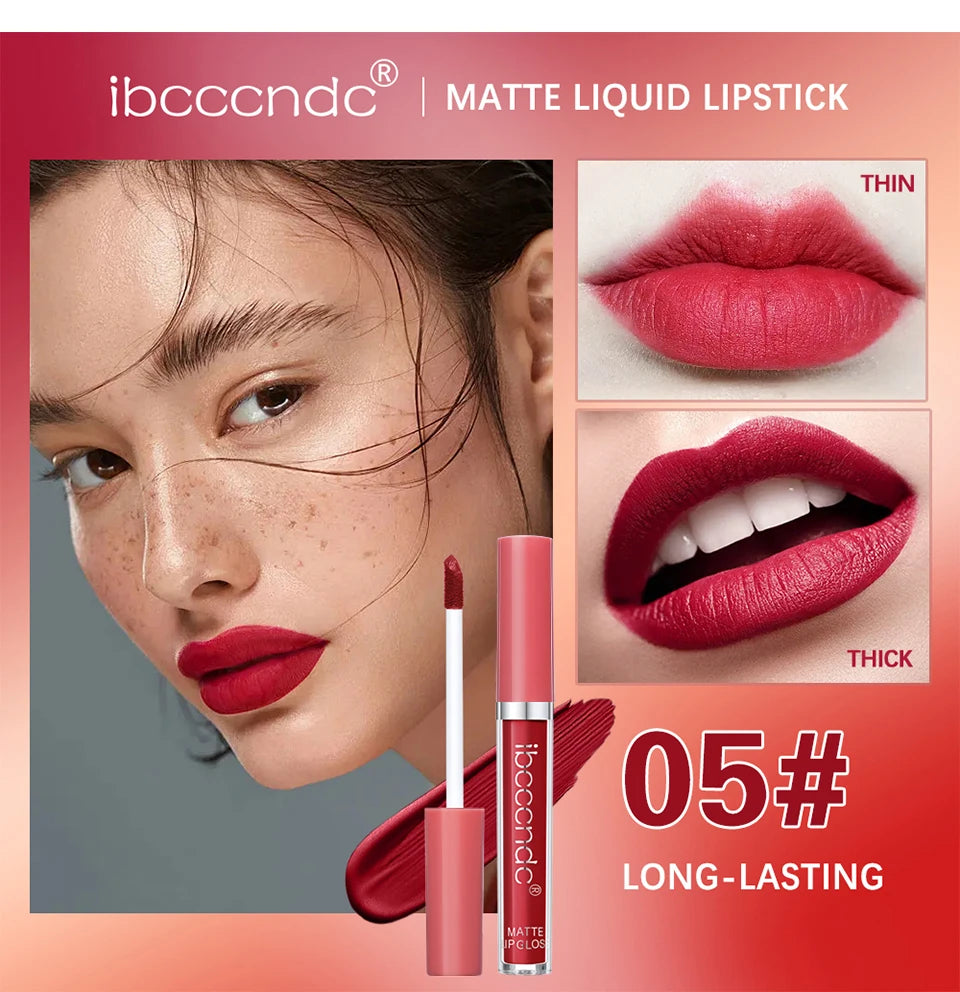 Waterproof Matte Liquid Lipstick for Long Lasting All Day Wear - 12