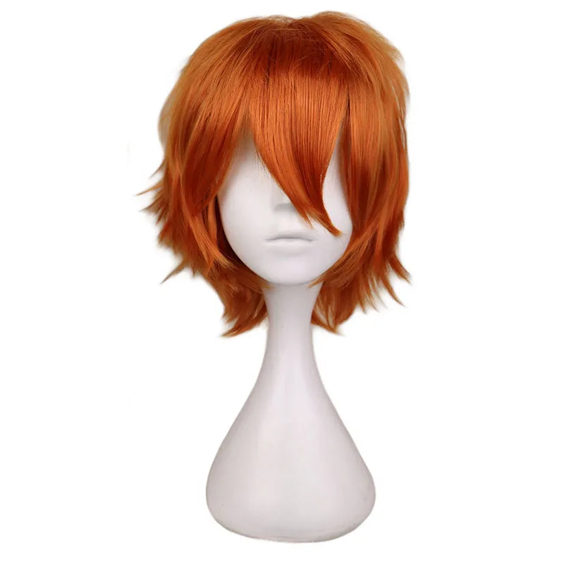 Short Orange Cosplay Wig for Halloween Costumes - 2