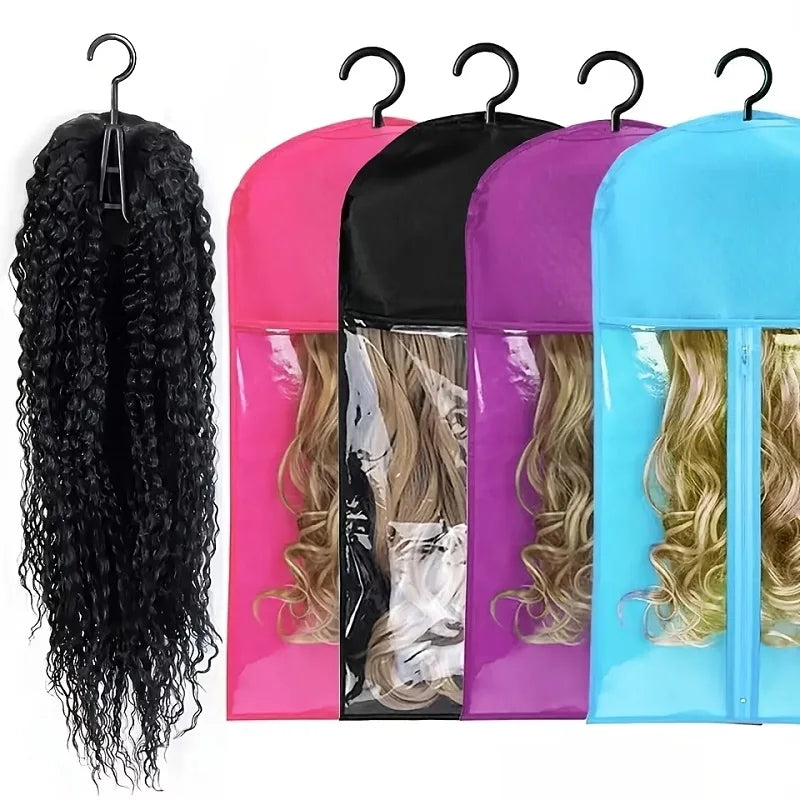 Protective Wig Storage Bag with Hanging Organizer for Easy Care - 7