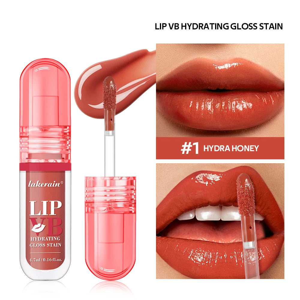 Hydrating Gloss Lip Stain with Vanilla Flavor for Long-Lasting Moisture