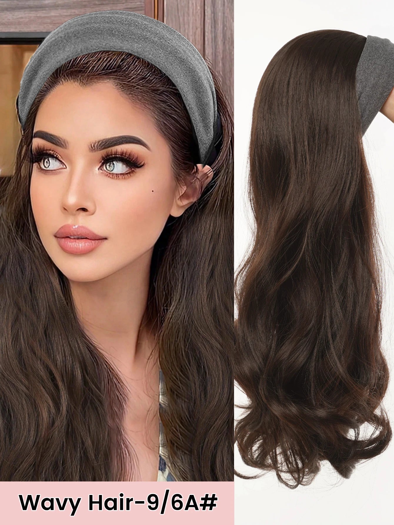 Long Wavy Headband Hair Extension for Instant Voluminous Natural Hair - 19