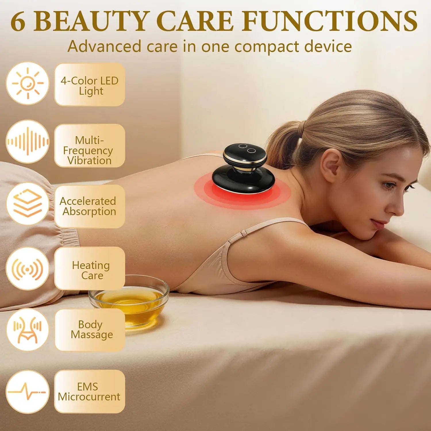 4-in-1 LED Body Sculpting and Cellulite Massager for Home Skin Tightening - 8