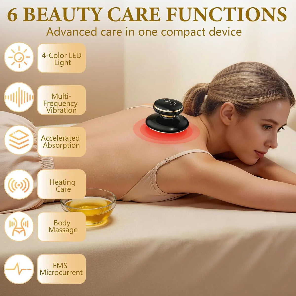 4-in-1 LED Body Sculpting and Cellulite Massager for Home Skin Tightening