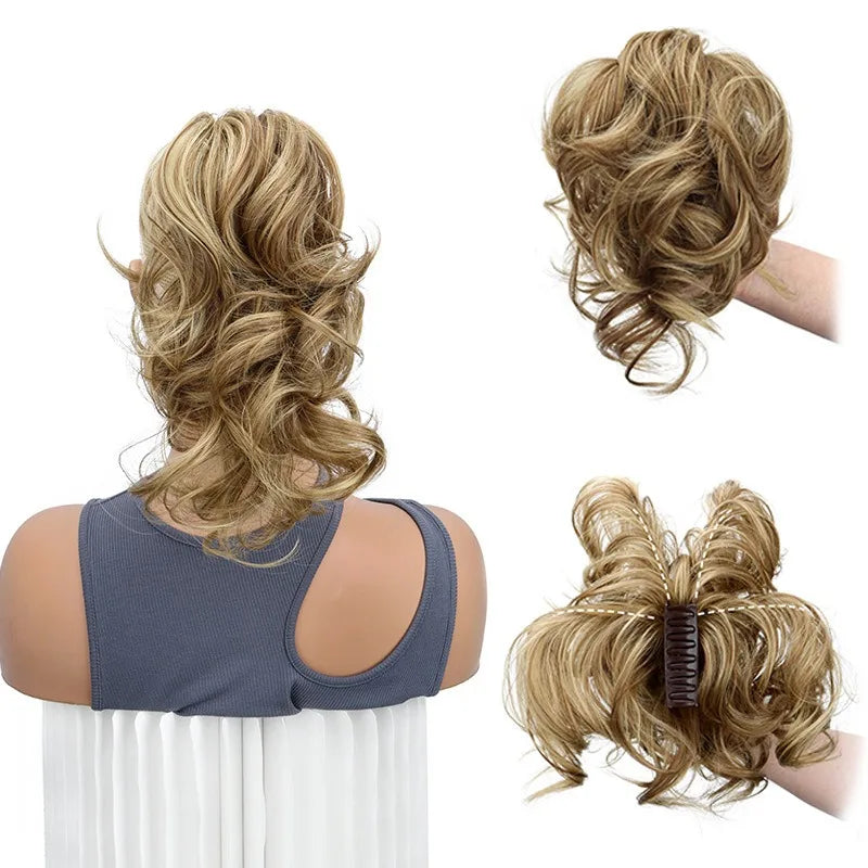 12-Inch Short Curly Claw Clip Ponytail Hair Extension - 7