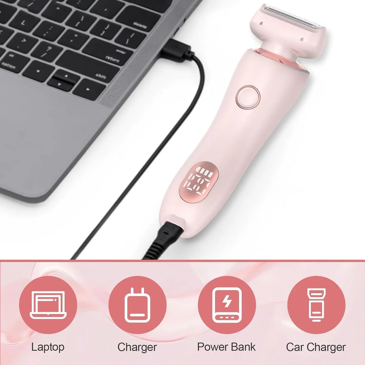 Electric Painless Hair Removal Shaver for Women's Body and Face