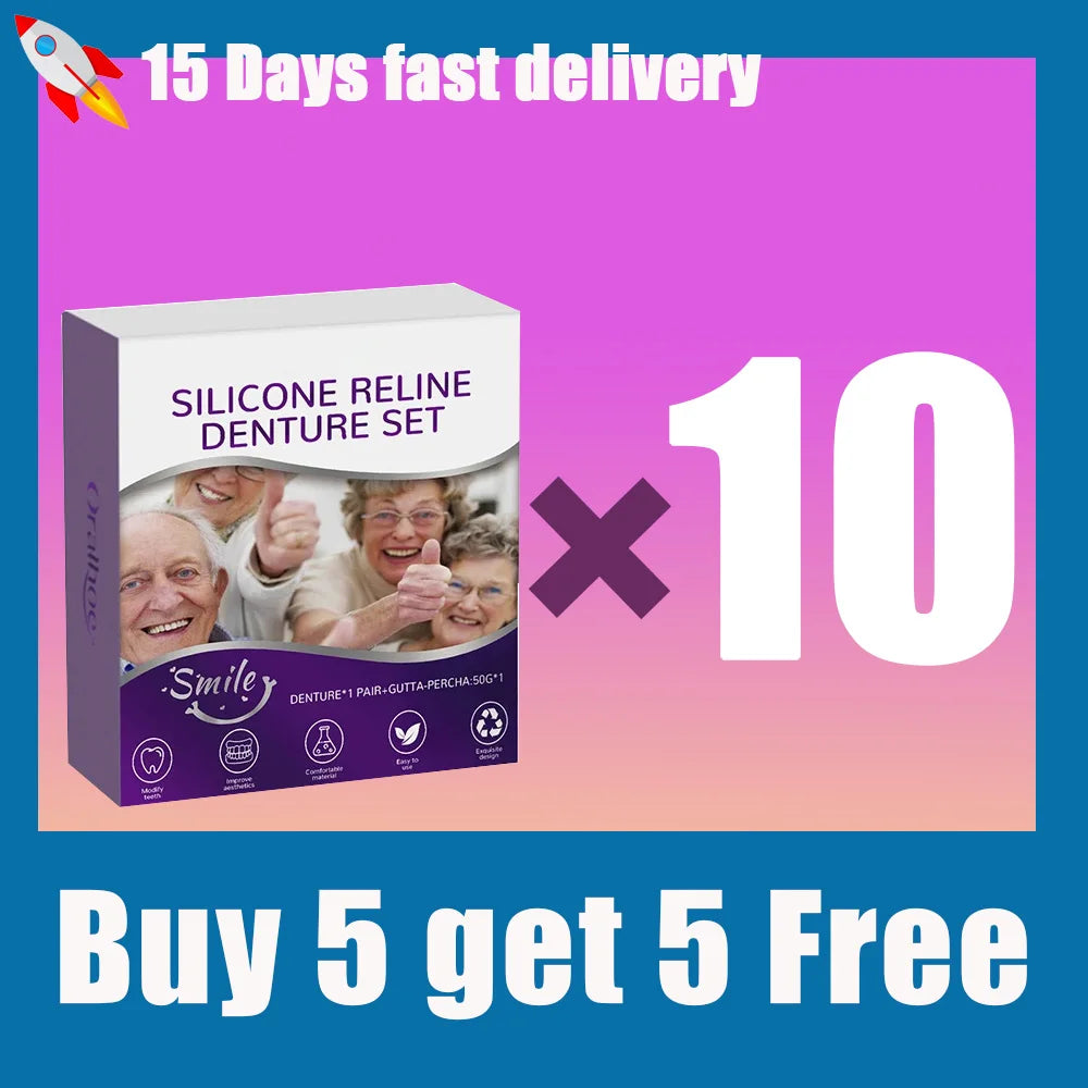 Professional Silicone Denture Reline and Comfort Fit Kit - 9