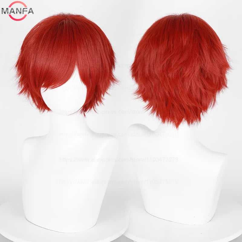 30cm Short Straight Cosplay Wig for Men and Women