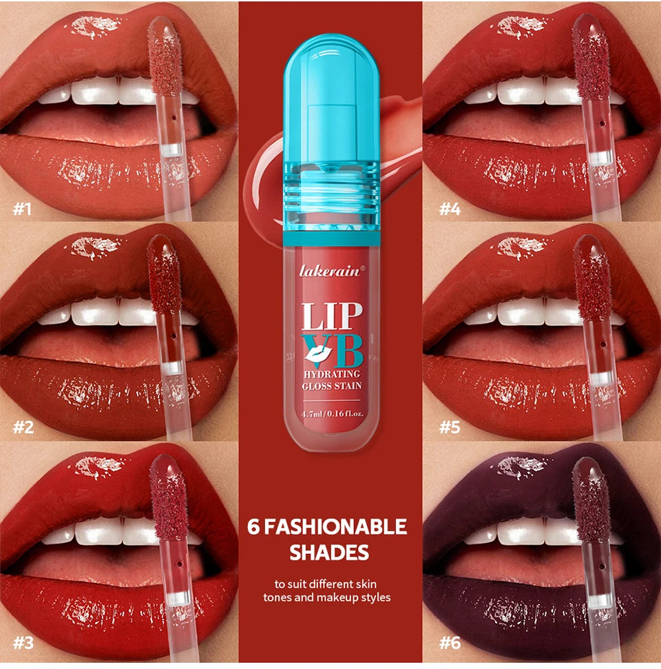 Hydrating Gloss Lip Stain with Vanilla Flavor for Long-Lasting Moisture