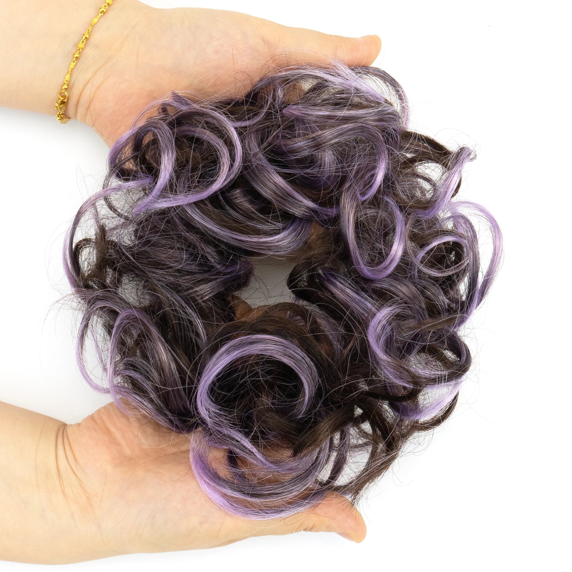Messy Curly Hair Bun Scrunchie for Instant Volume and Elegant Updos - 2