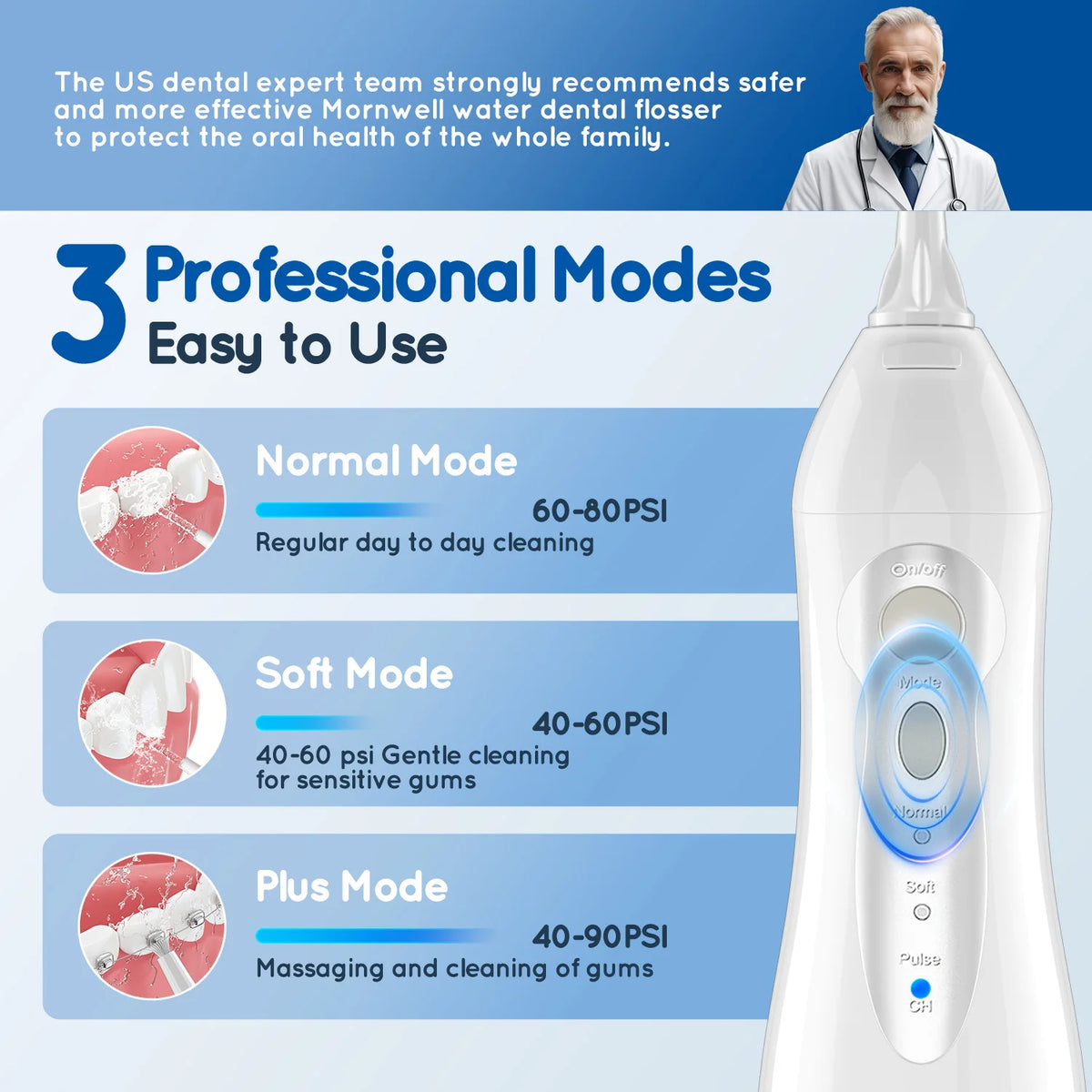 Portable Electric Water Flosser and Teeth Whitening Kit for Oral Care