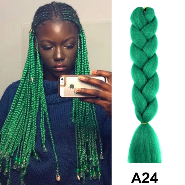 24-Inch Jumbo Synthetic Braiding Hair Extensions - 9