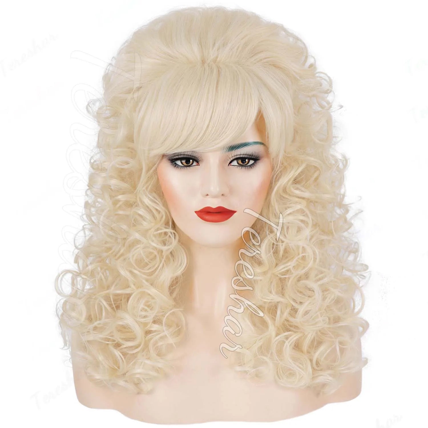 Retro Beehive Curly Wig for 60s 70s Disco Parties and Costume Cosplay - 13