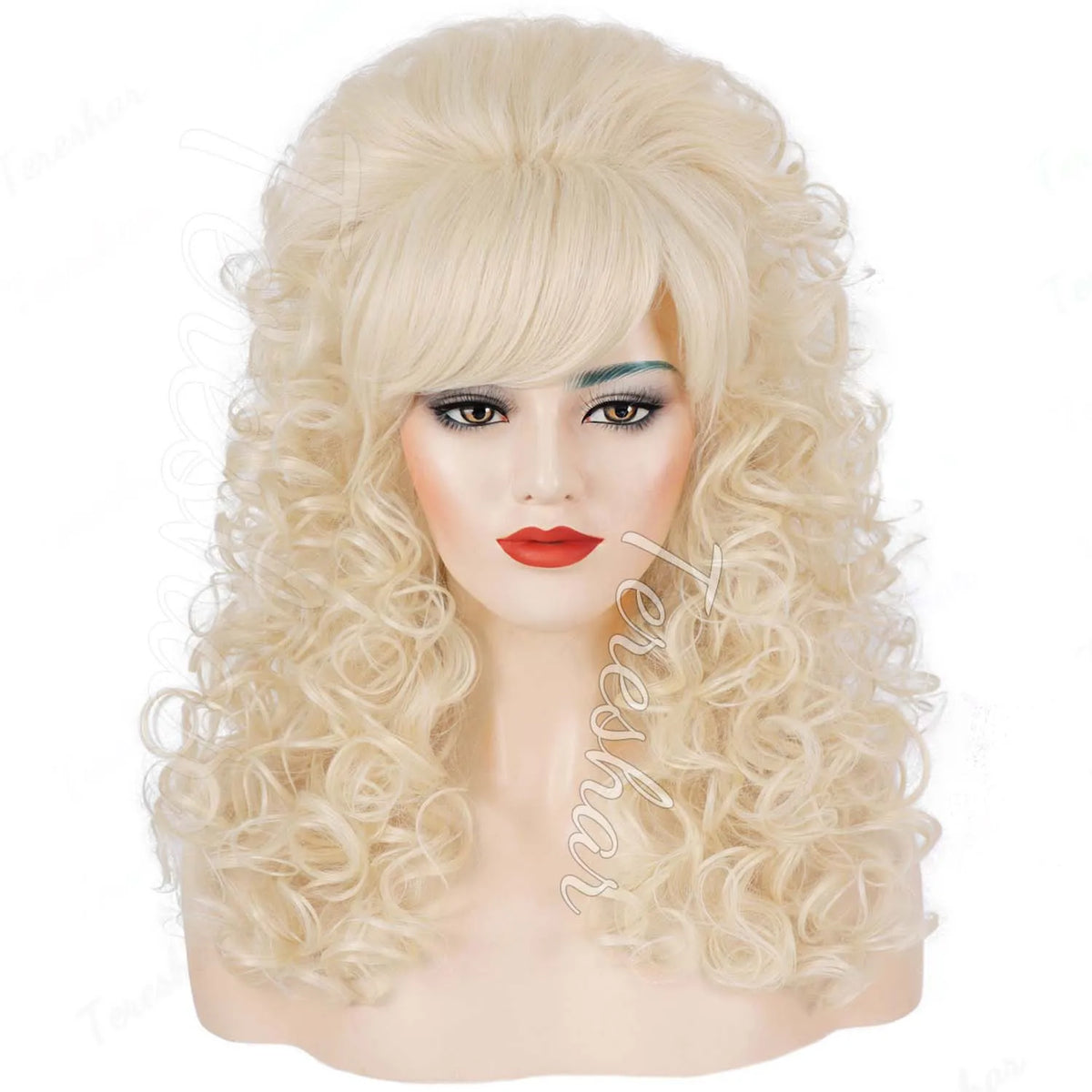 Retro Beehive Curly Wig for 60s 70s Disco Parties and Costume Cosplay