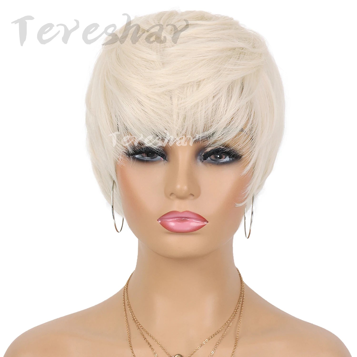 Short Pixie Cut Layered Wig with Bangs for Women Daily Styling - 15