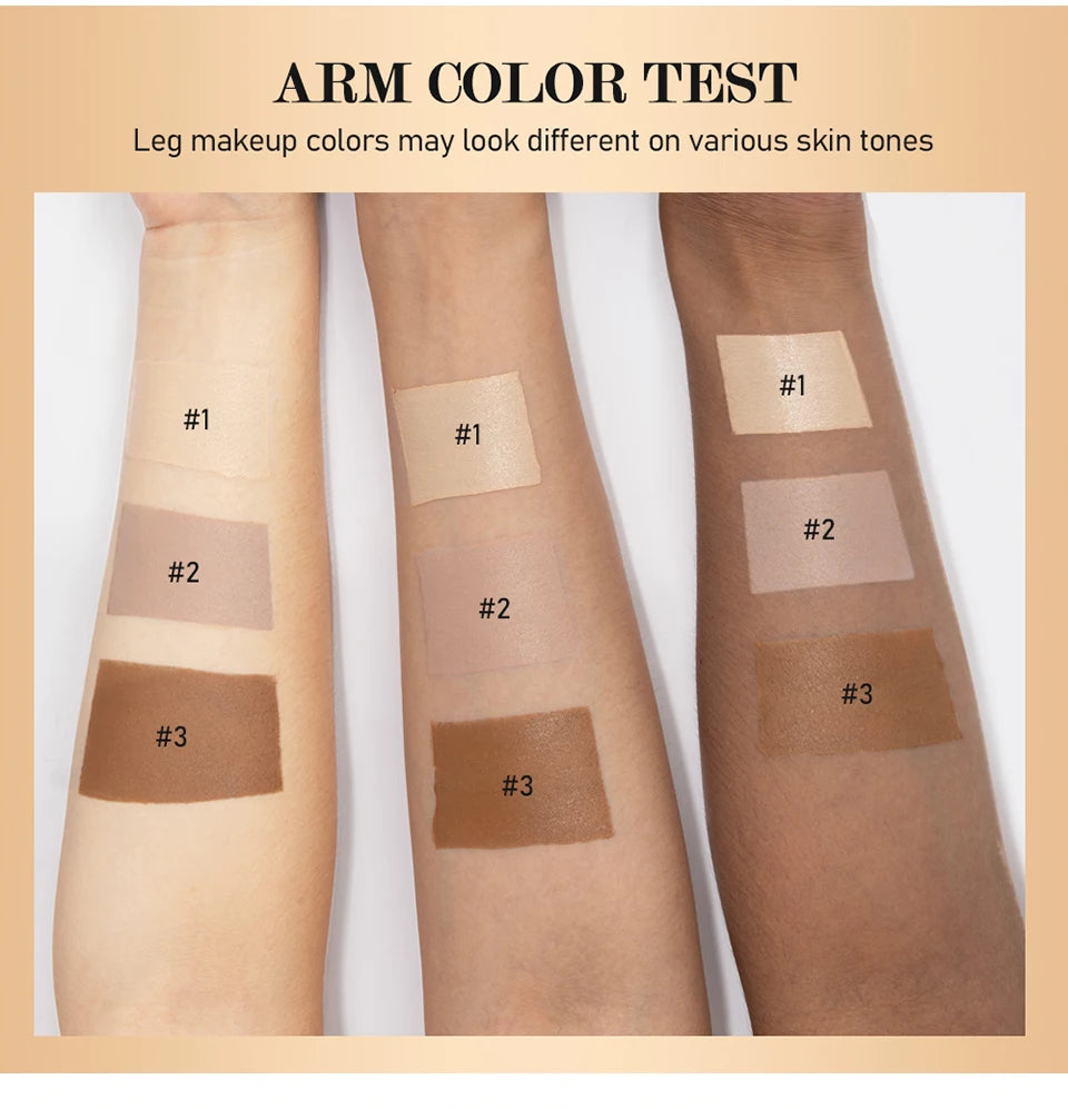 Waterproof Body Foundation for Concealing Scars and Tattoos on Legs