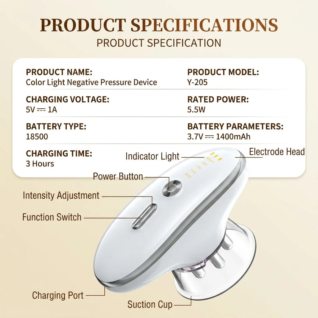 Body and Face Sculpting Microcurrent Massager for Cellulite Reduction - 14