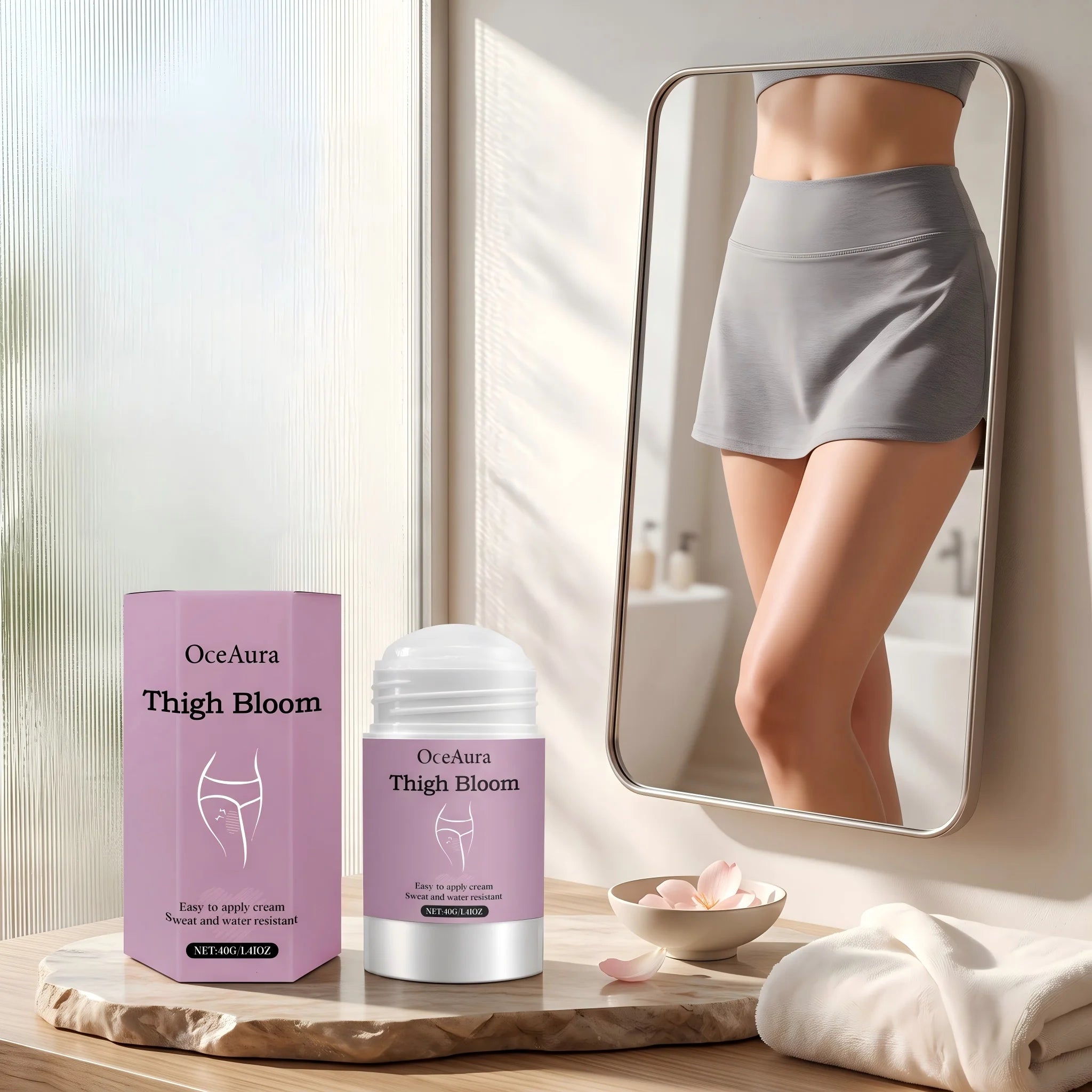 Anti-Chafe Thigh Balm Stick for Skin Protection and Friction Relief - 3