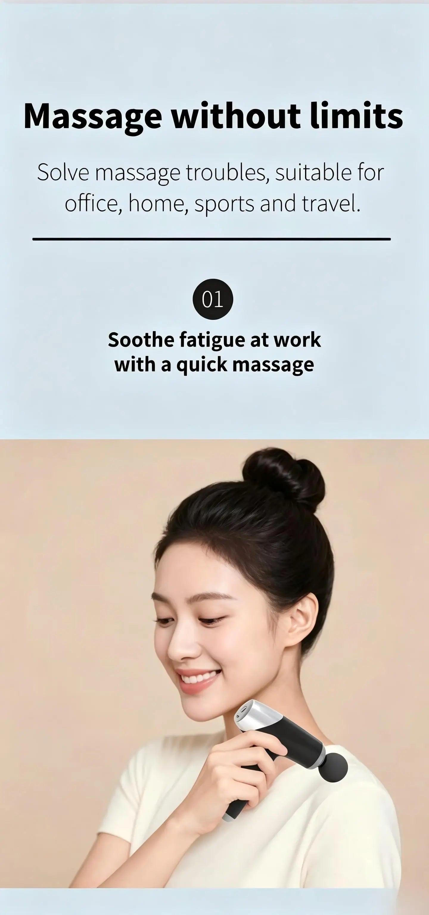 Portable Deep Tissue Percussion Massage Gun for Muscle Recovery and Pain - 14