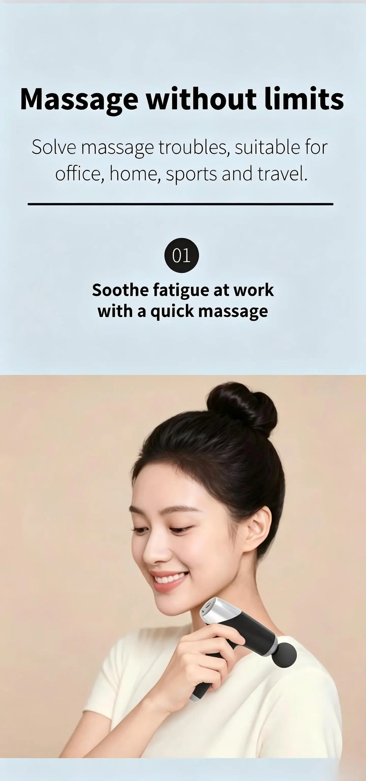 Portable Deep Tissue Percussion Massage Gun for Muscle Recovery and Pain