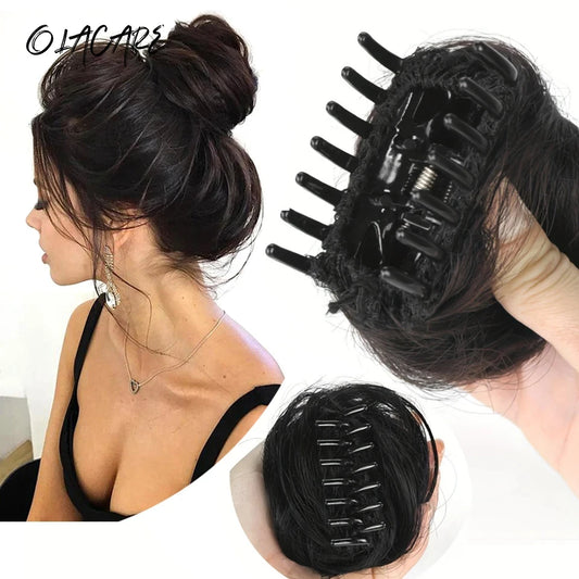Curly Claw Clip Hair Bun Extension for Instant Volume