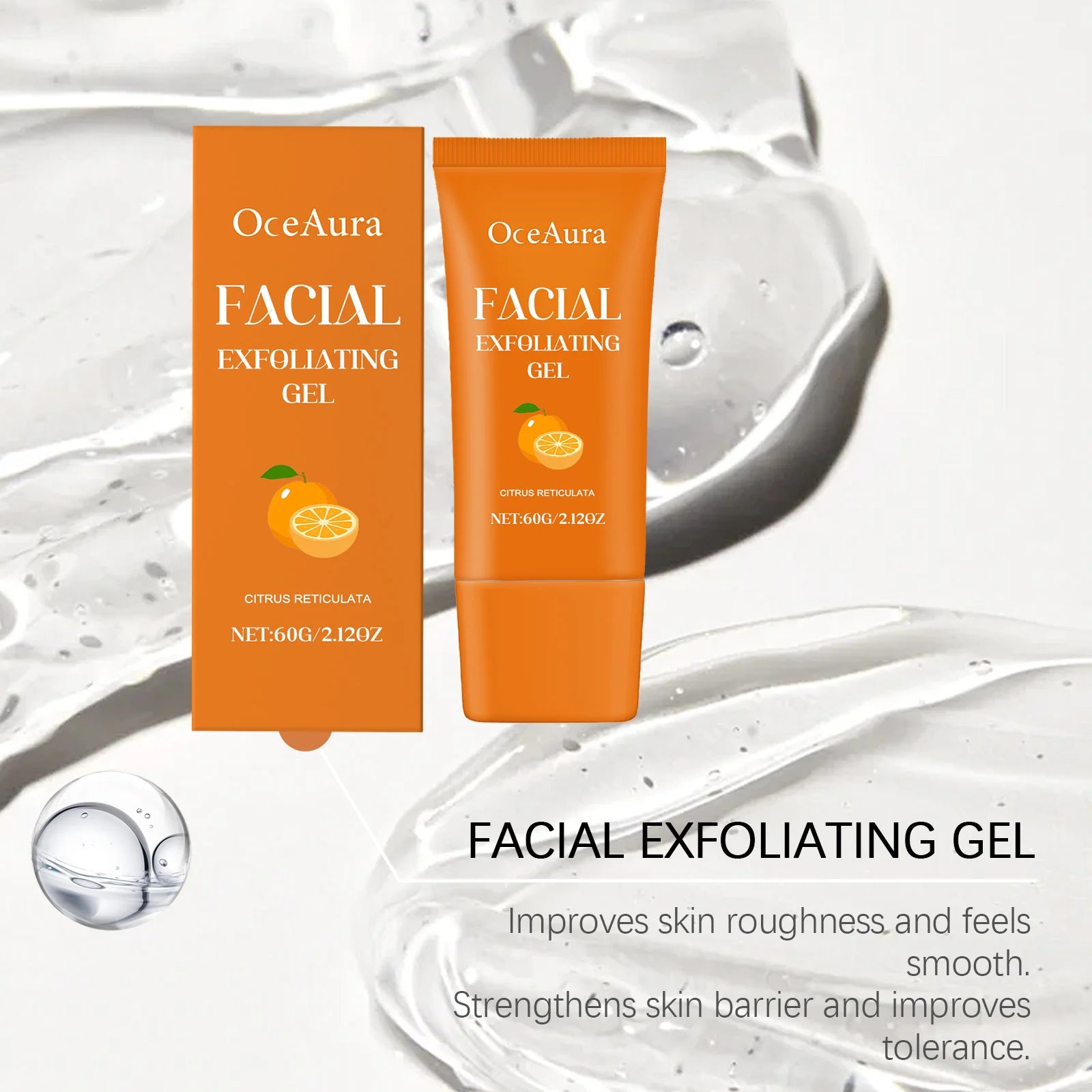 Brightening Orange Facial Exfoliating Gel for Smooth and Glowing Skin - 9