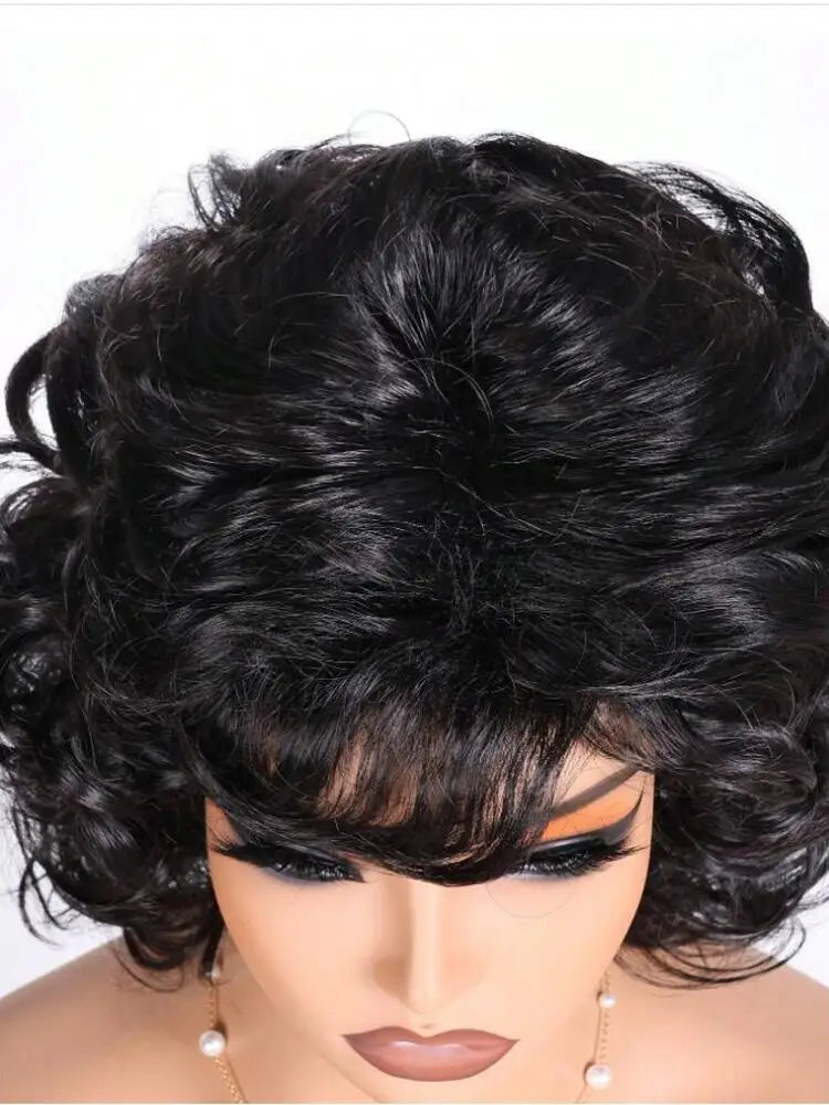 Short Fluffy Curly Synthetic Wig for Daily Wear and Parties - 6