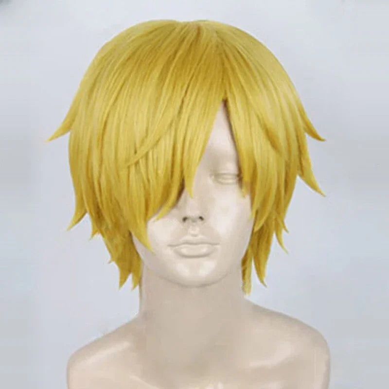 Short Golden Cosplay Wig for Anime Characters - 1