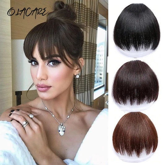 Clip-In Synthetic Hair Bangs for Instant Fringe Transformation