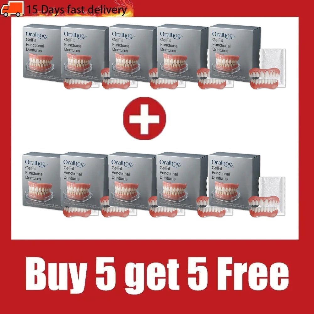 Temporary Silicone Denture Set for Comfortable Smile Restoration - 8